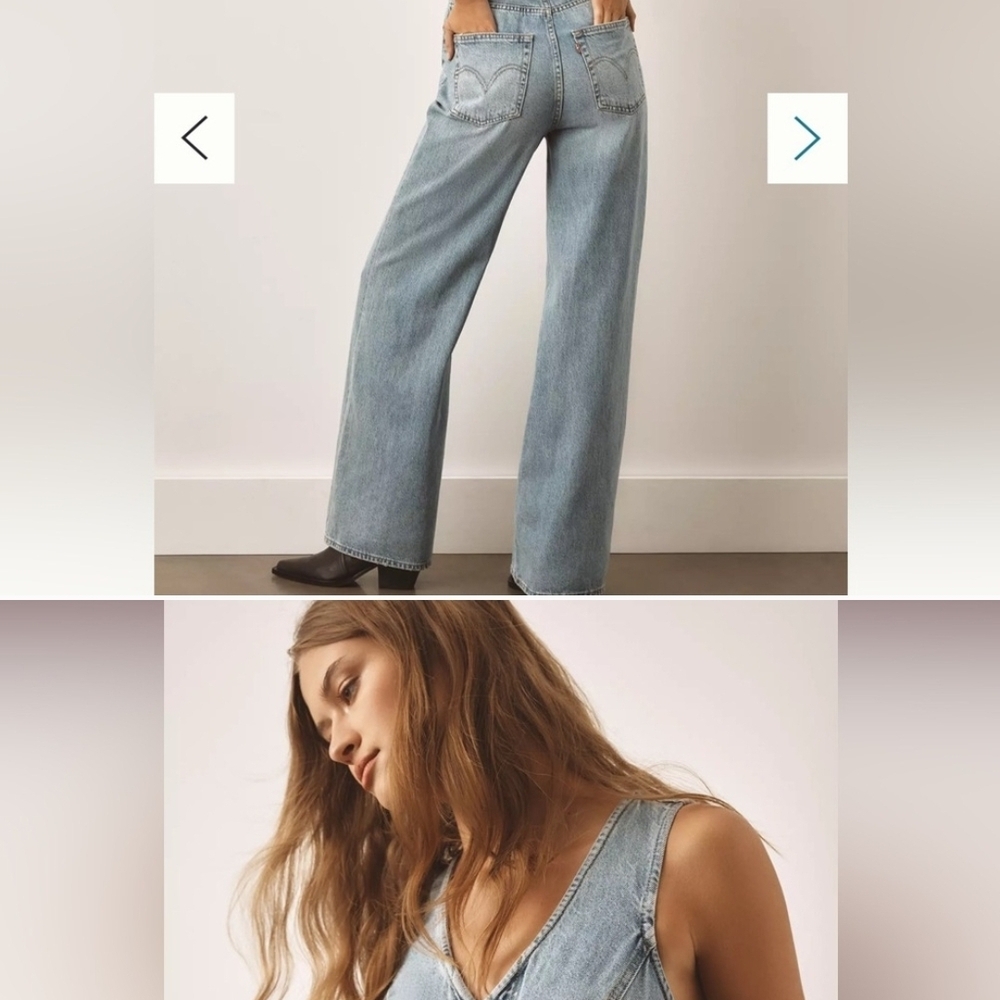 Levi's Women's Light Blue Denim Overalls - Picture 4 of 7
